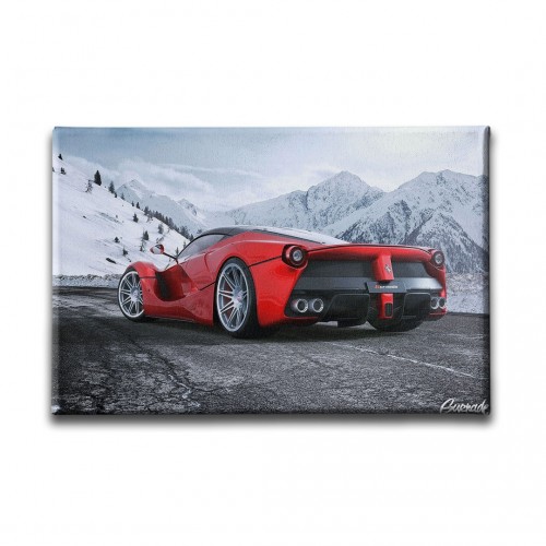 Kırmızı Ferrari Canvas Tablo 