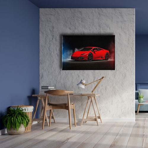 Kırmızı Ferrari Canvas Tablo