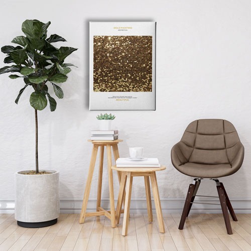 Gold Painting Canvas Tablo