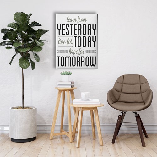 Yesterday  Today Tomorrow  Canvas Tablo