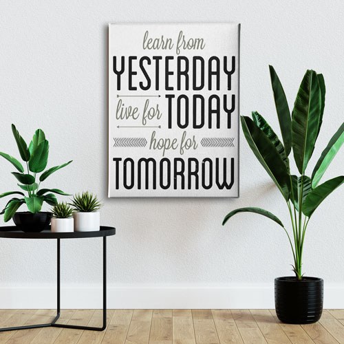 Yesterday  Today Tomorrow  Canvas Tablo