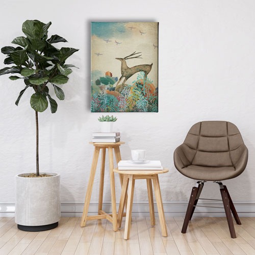 Geyikli Modern Canvas Tablo