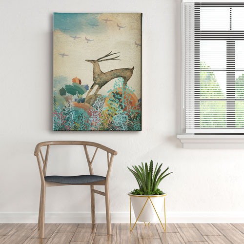 Geyikli Modern Canvas Tablo