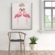 Flamingo Watercolor Canvas Tablo