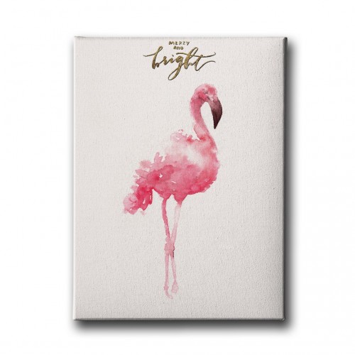 Flamingo Watercolor Canvas Tablo