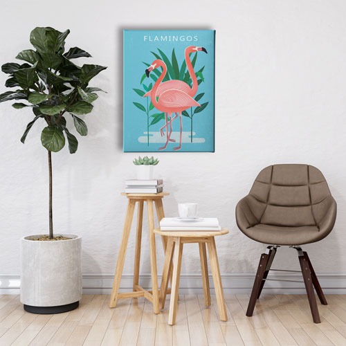 Flamingos Canvas Tablo