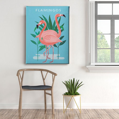 Flamingos Canvas Tablo