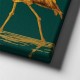 Golden Flamingo Canvas Tablo