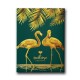 Golden Flamingo Canvas Tablo