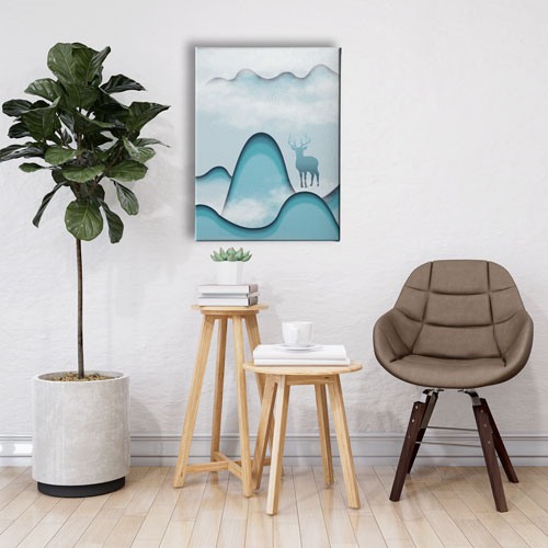 Geyikli Modern Canvas Tablo