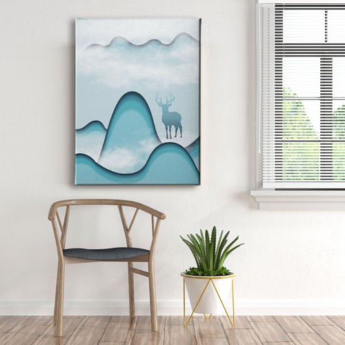 Geyikli Modern Canvas Tablo