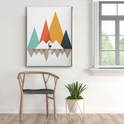 Geyikli Modern Canvas Tablo