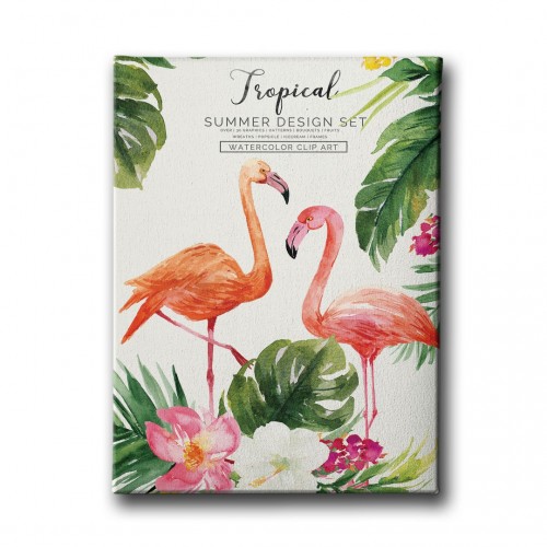 Flamingo Watercolor Tablo