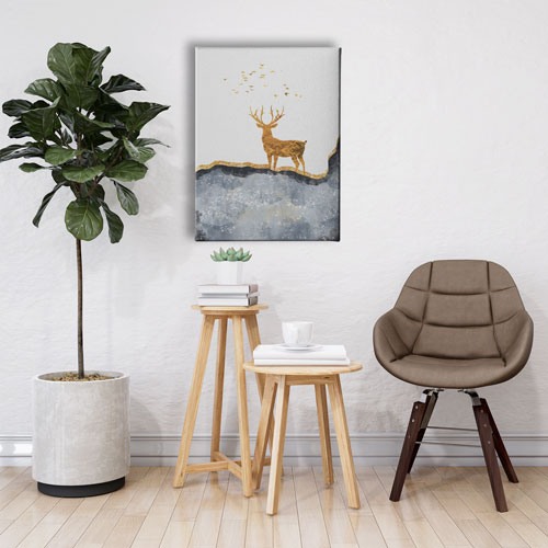 Geyikli Modern Canvas Tablo