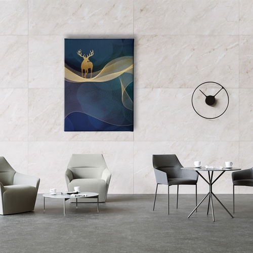 Golden Geyik Canvas Tablo