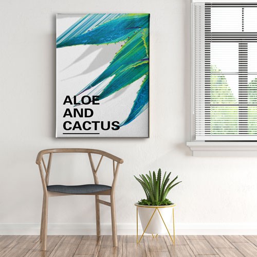 Aloe And Cactüs Canvas Tablo