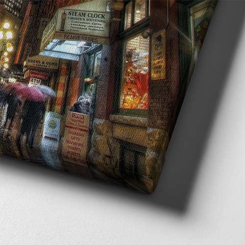 Gastown Steam Clock Canvas Tablo