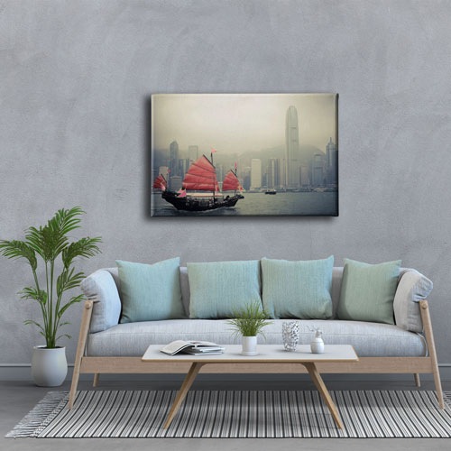 Hong Kong Limanı Canvas Tablo