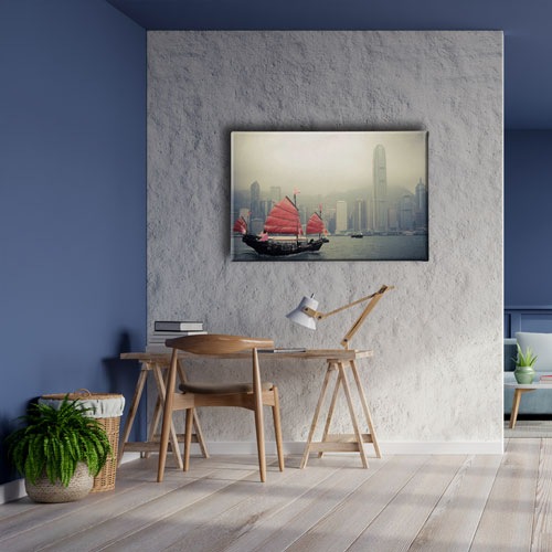 Hong Kong Limanı Canvas Tablo